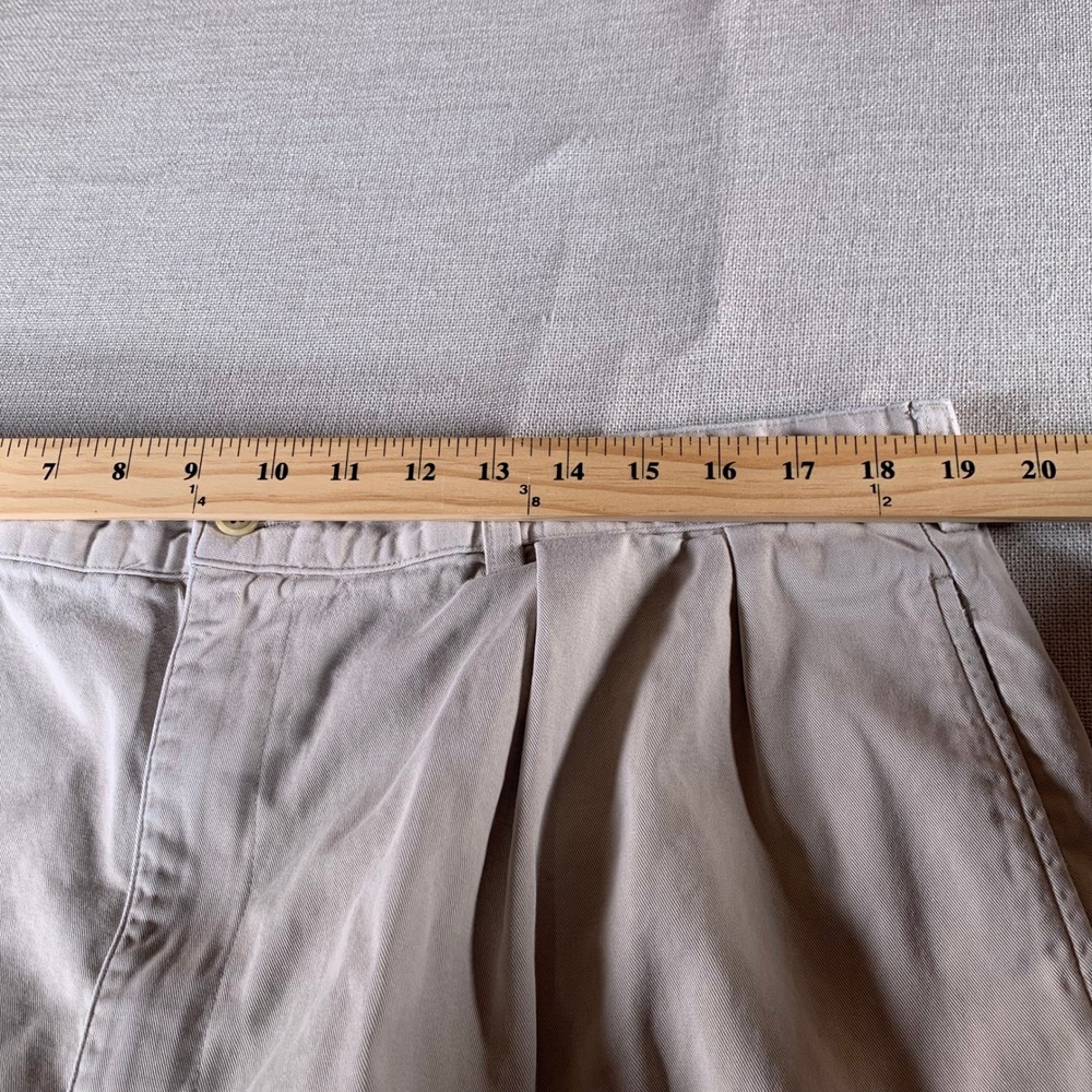 Polo Ralph Lauren Andrew Pant Mens 38x27 Pleated Chino Khaki Tan Cotton Trousers - Picture 4 of 11